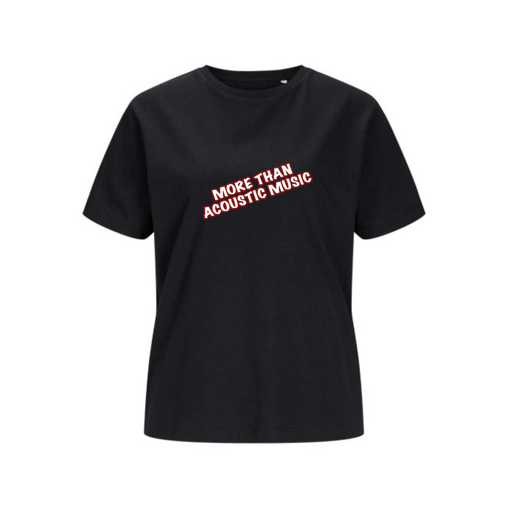 T Shirt Holm Schwarz - MORE THAN ACOUSTIC MUSIC (Damen)