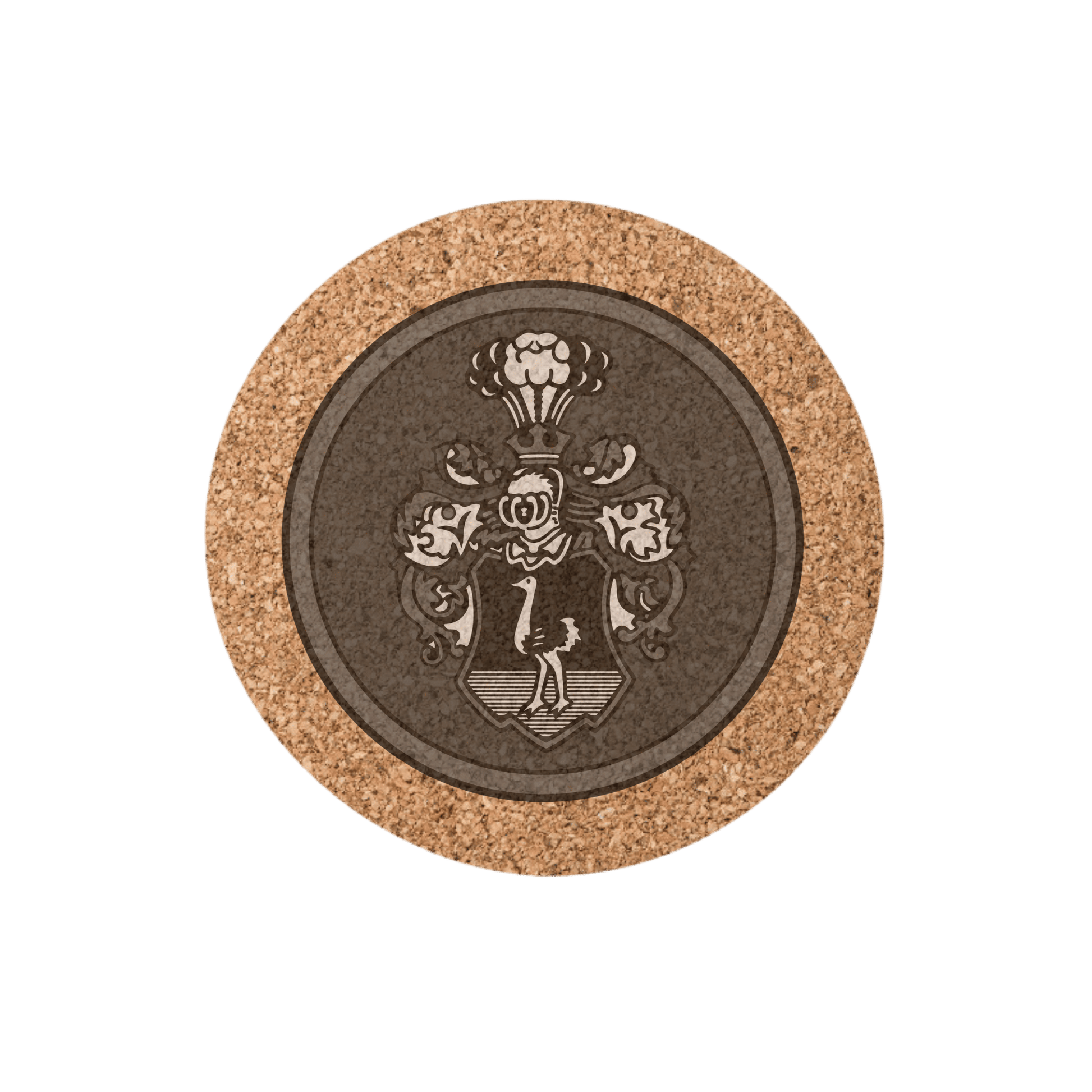Wettelsheimer Bier – Untersetzer aus Kork mit Lasergravur (Wappen)