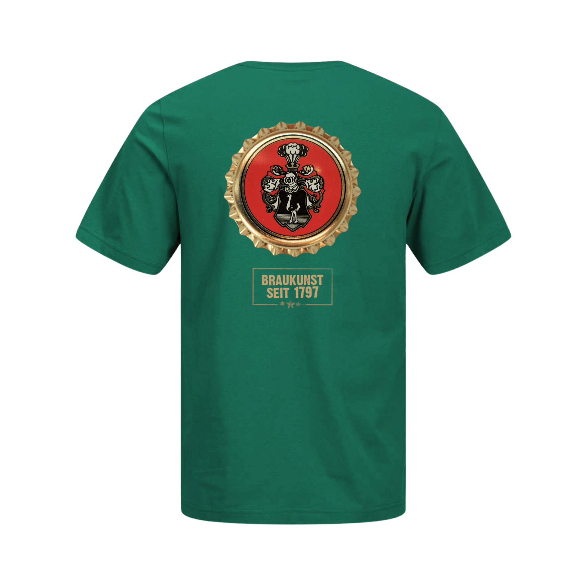 Wettelsheimer Bier – T-Shirt mit Kronkorken Grün